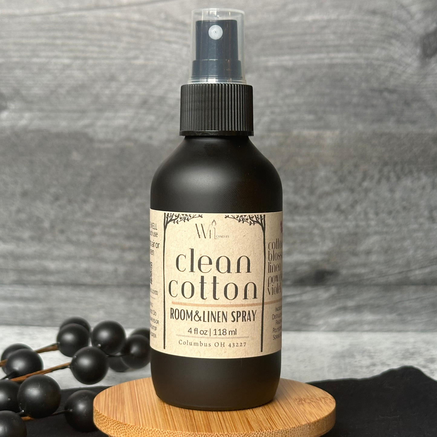 Clean Cotton Scented Room & Linen Spray | Everyday, Fresh Scent by Wil Candles