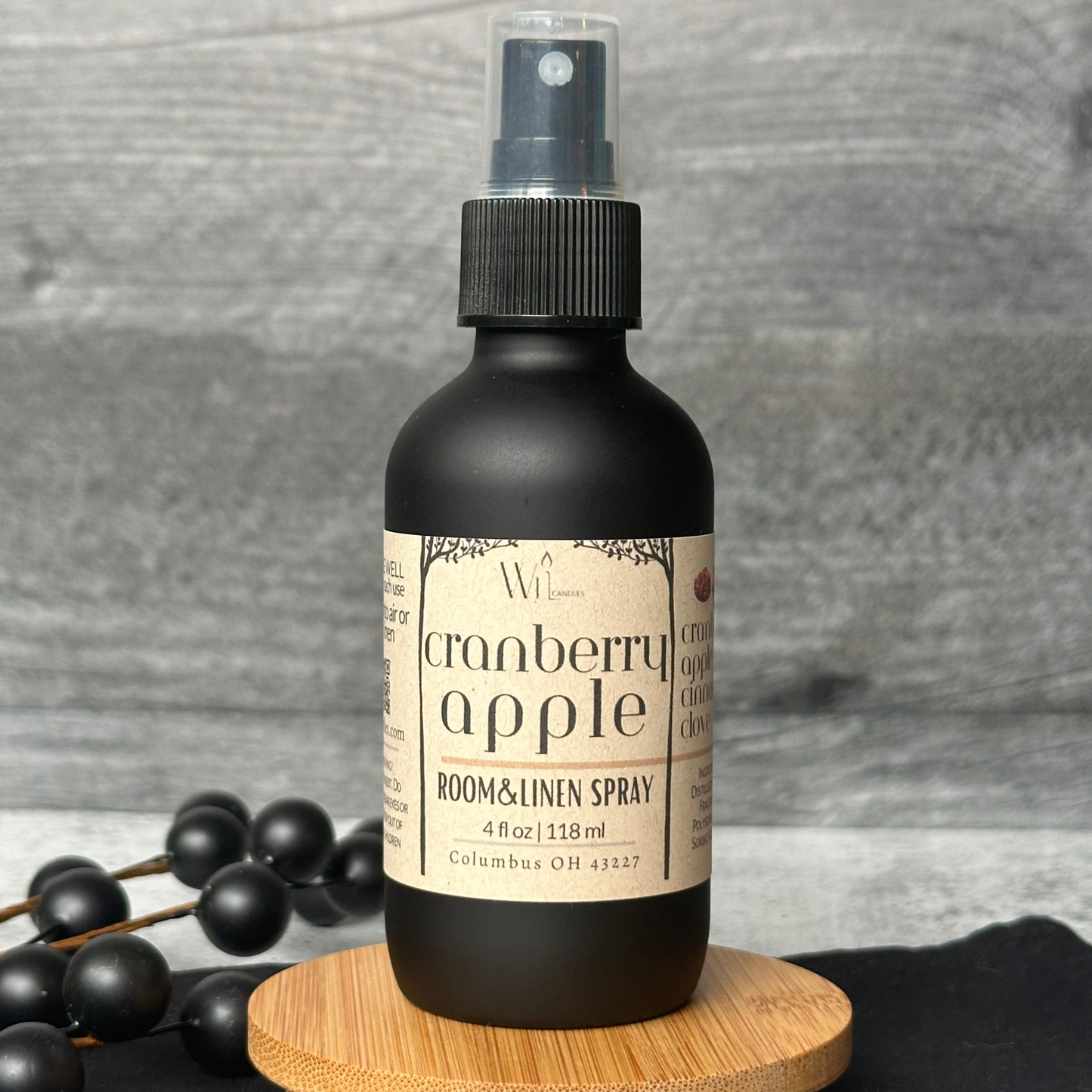 Cranberry Apple Scented Room & Linen Spray | Everyday, Fall & Winter, Holiday Scent by Wil Candles