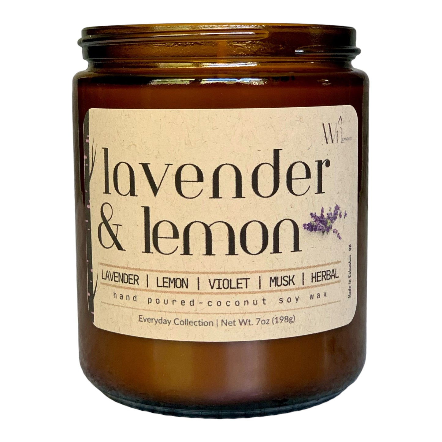 Lavender and Lemon Candle | Everyday, Fresh, Spring & Summer Scent by Wil Candles