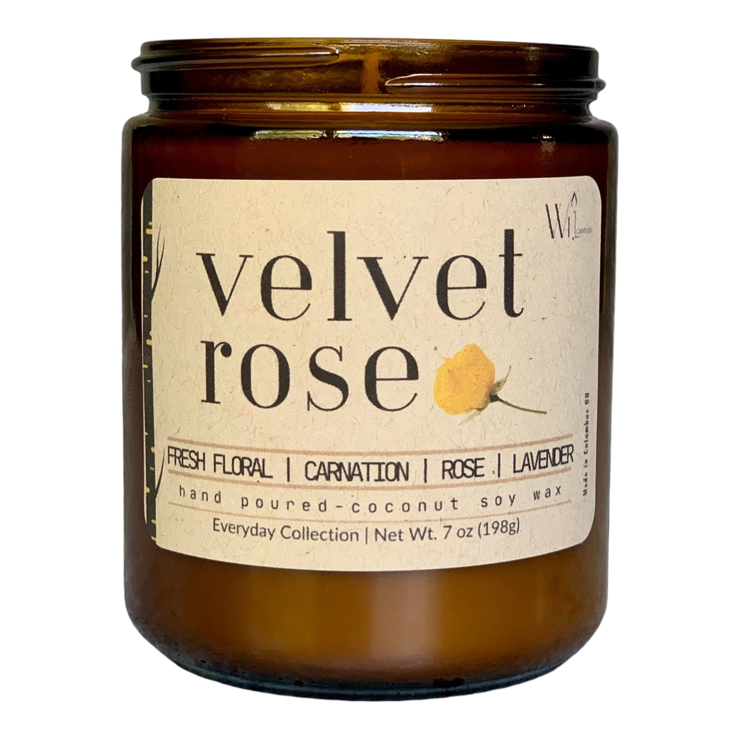 Velvet Rose Candle | Everyday, Floral Scent by Wil Candles