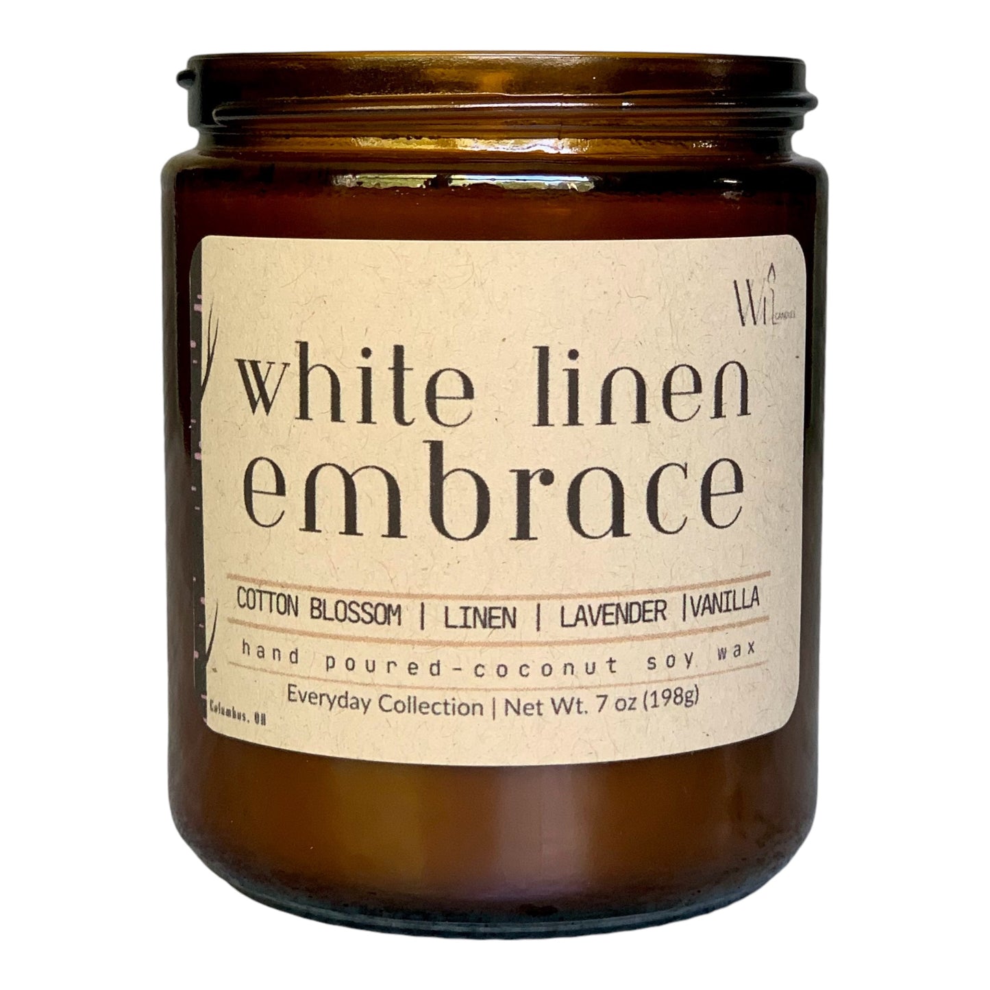 White Linen Embrace Candle | Everyday, Fresh Scent by Wil Candles