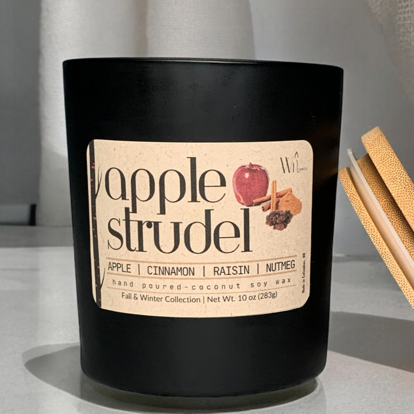 Apple Strudel Candle | Fall & Winter, Holiday Scent by Wil Candles