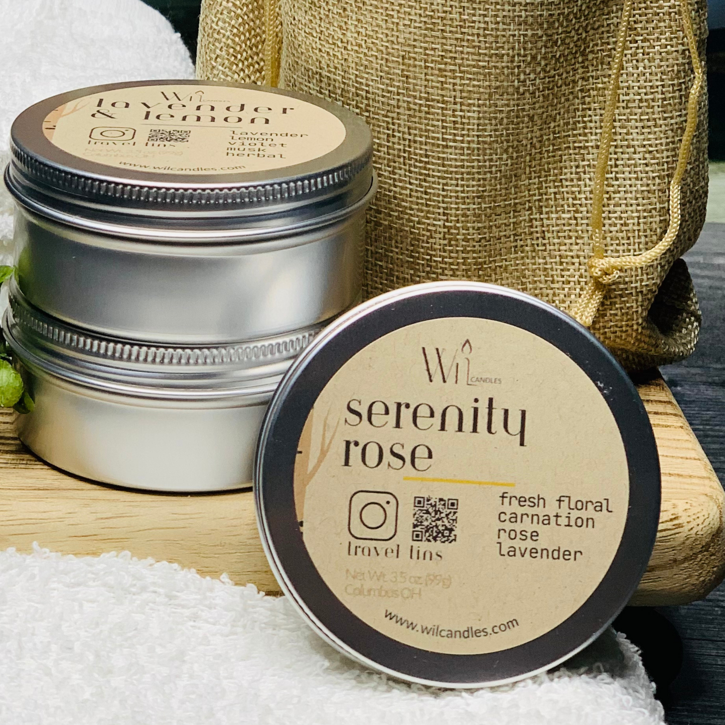 Serenity Rose Candle Tin | Everyday, Floral Scent by Wil Candles
