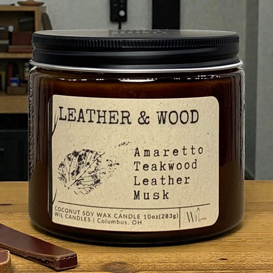 Leather & Wood | Coconut Soy Wax Candle