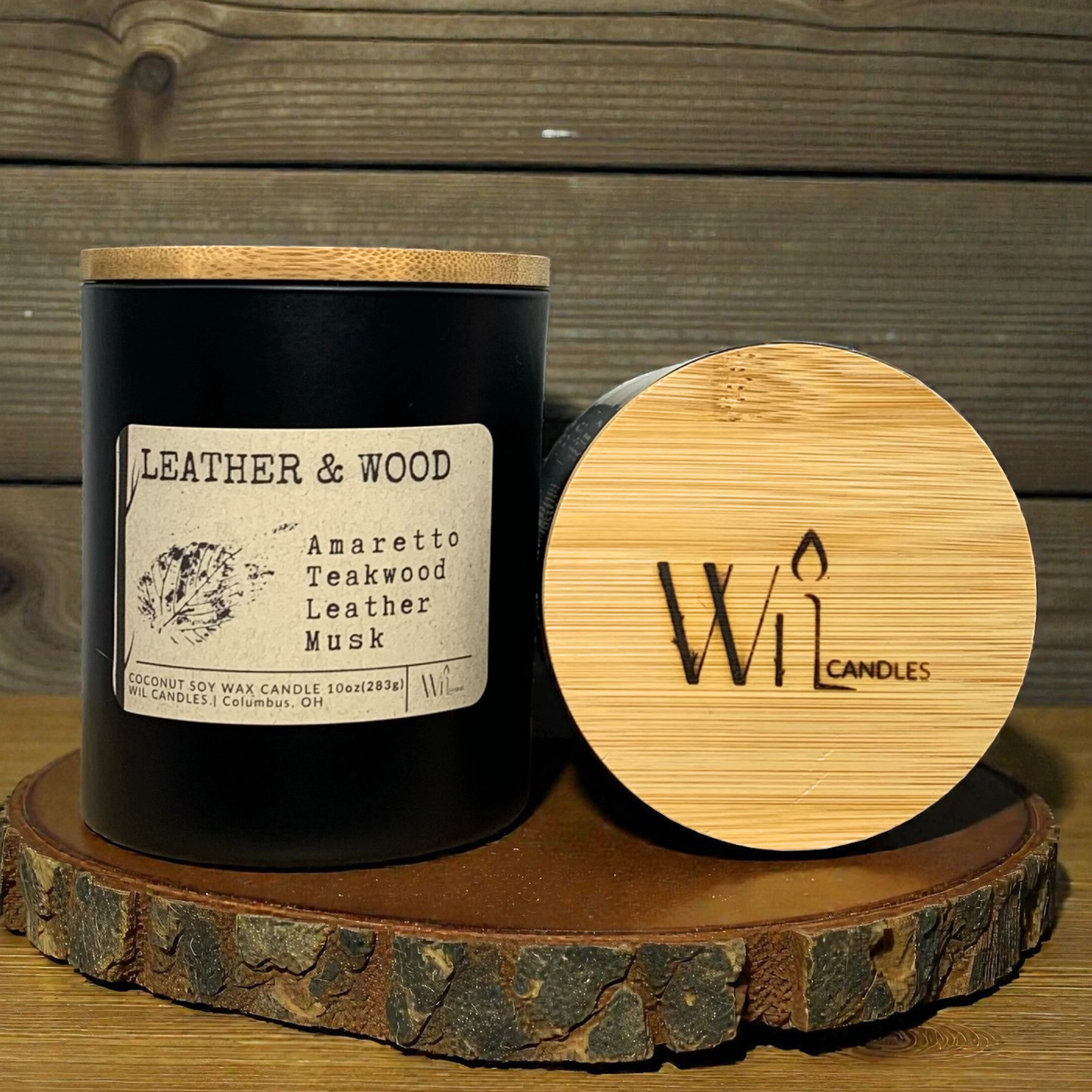 Leather & Wood | Coconut Soy Wax Candle