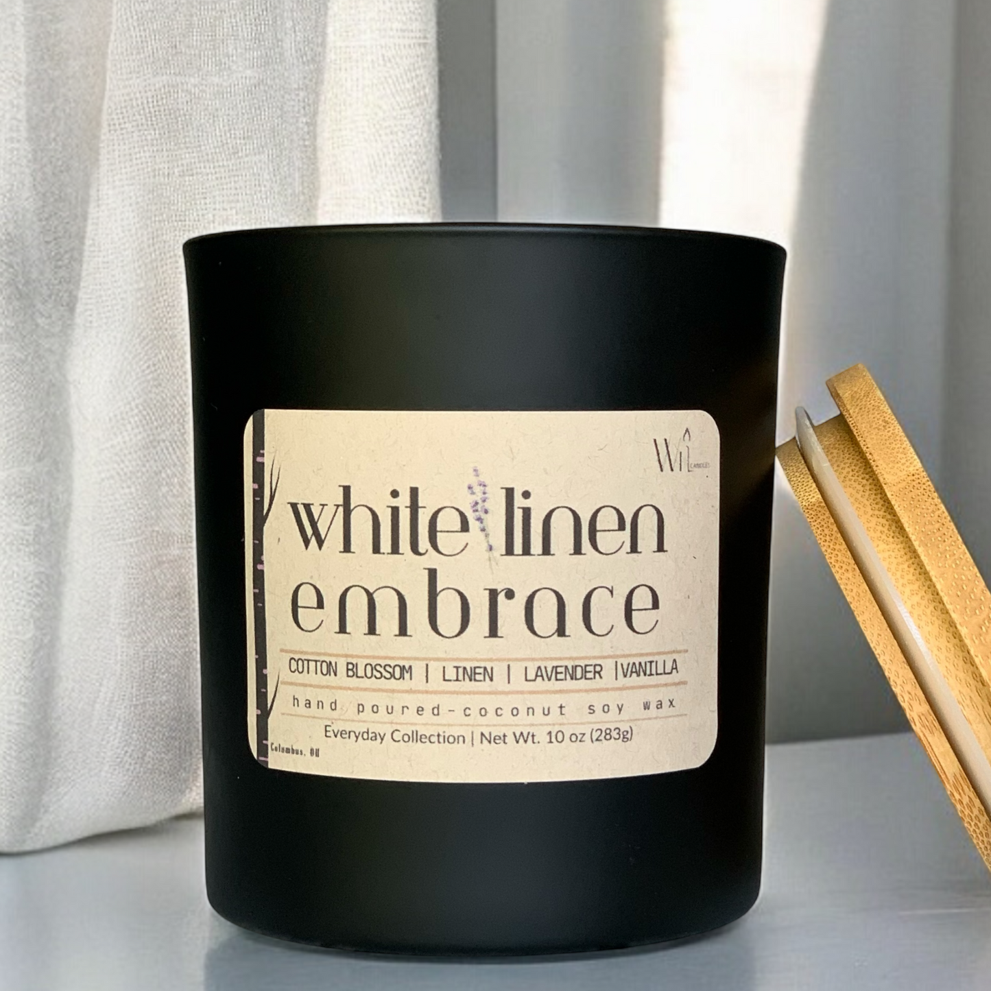 White Linen Embrace Candle | Everyday, Fresh Scent by Wil Candles