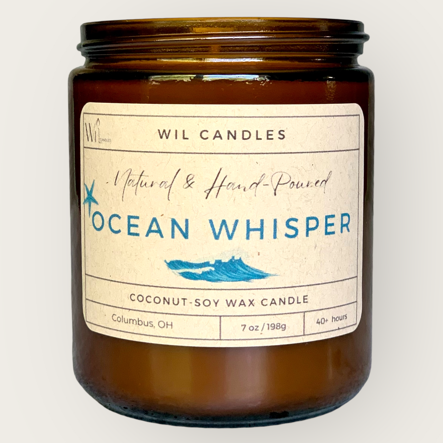 Ocean Whisper Candle | Nostalgic, Spring & Summer, Custom Scent by Wil Candles