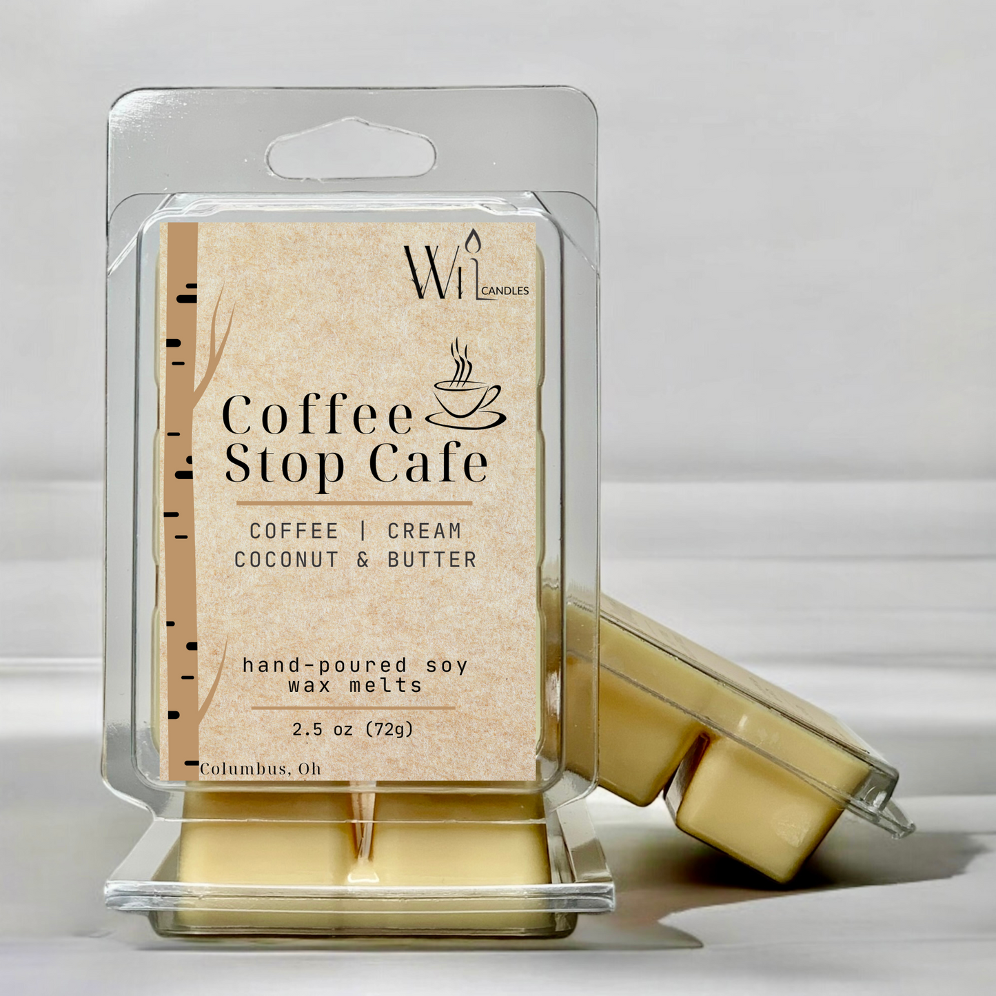 Coffee Stop Cafe Wax Melt | Everyday, Custom Scent by Wil Candles