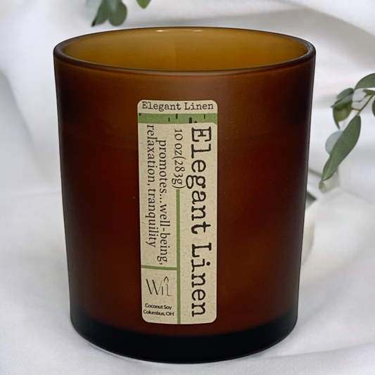 Elegant Linen Candle | Aromatherapy Spa Scent by Wil Candles