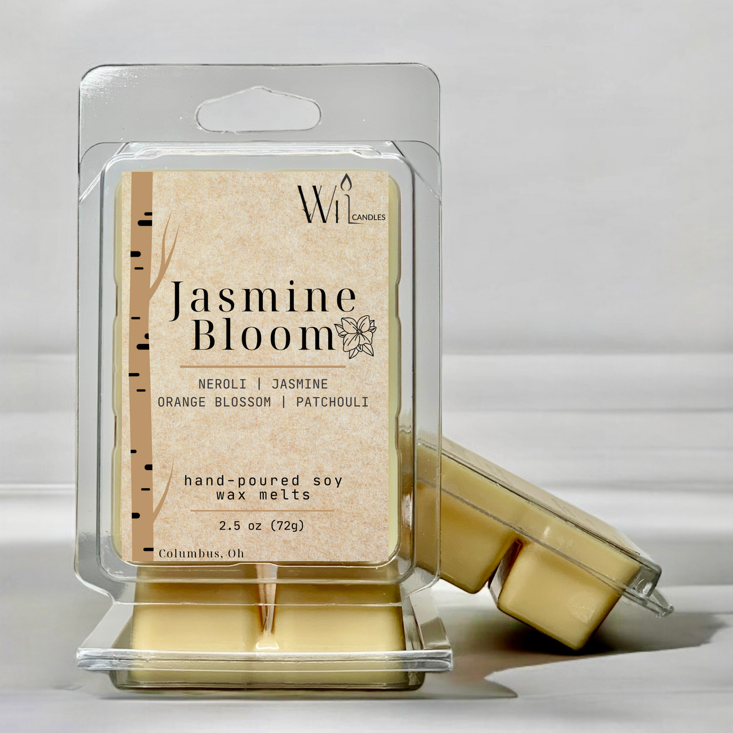 Jasmine Bloom Wax Melt | Everyday, Floral, Custom Scent by Wil Candles