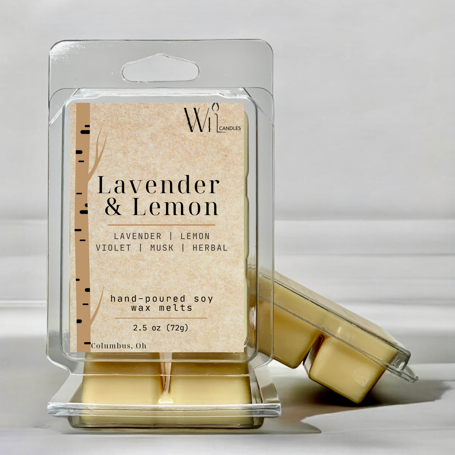 Lavender and Lemon Wax Melt | Everyday, Fresh Scent by Wil Candles