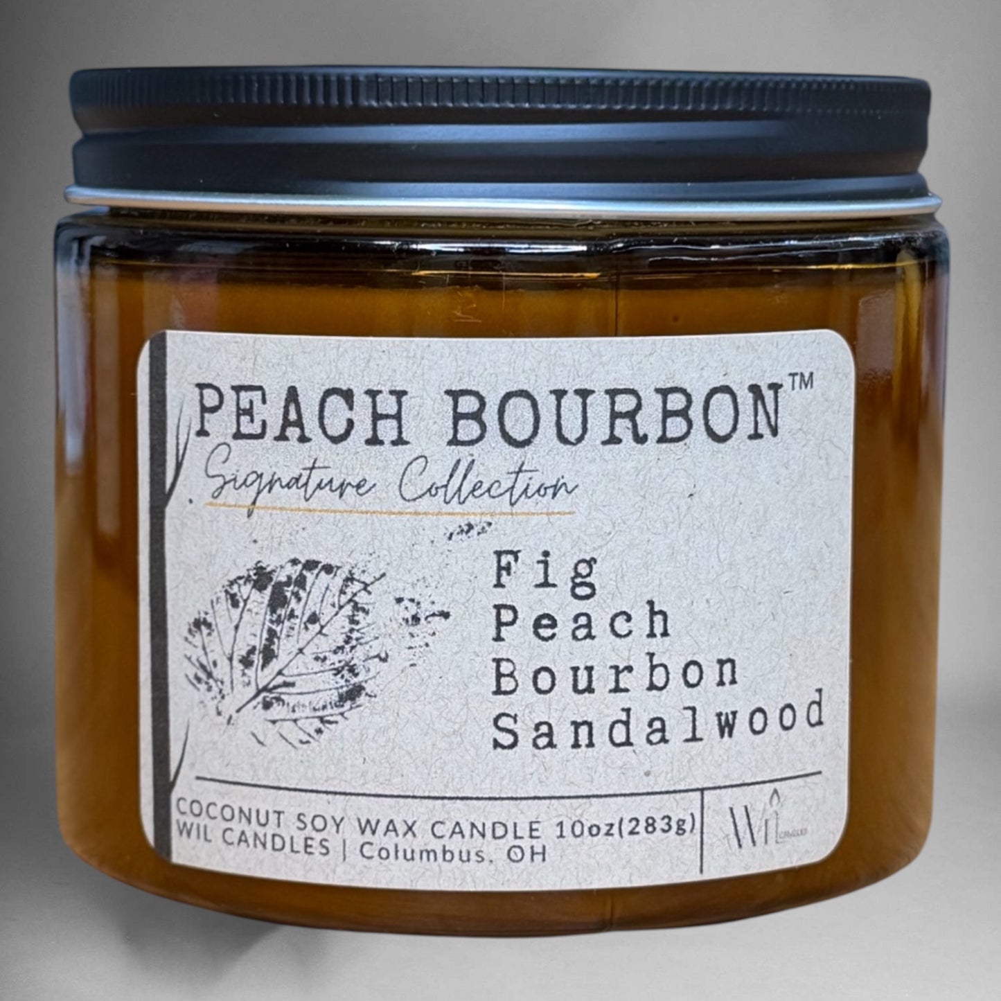 Peach Bourbon | 2 Wick Natural Coconut Soy Wax Candle