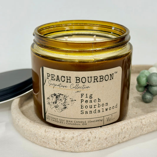 Peach Bourbon | 2 Wick Natural Coconut Soy Wax Candle