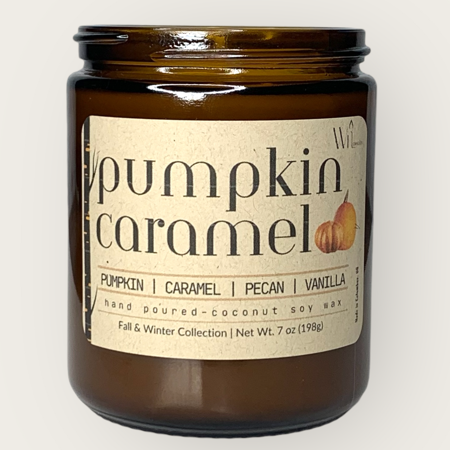 Pumpkin Caramel Candle | Fall & Winter, Holiday Scent by Wil Candles