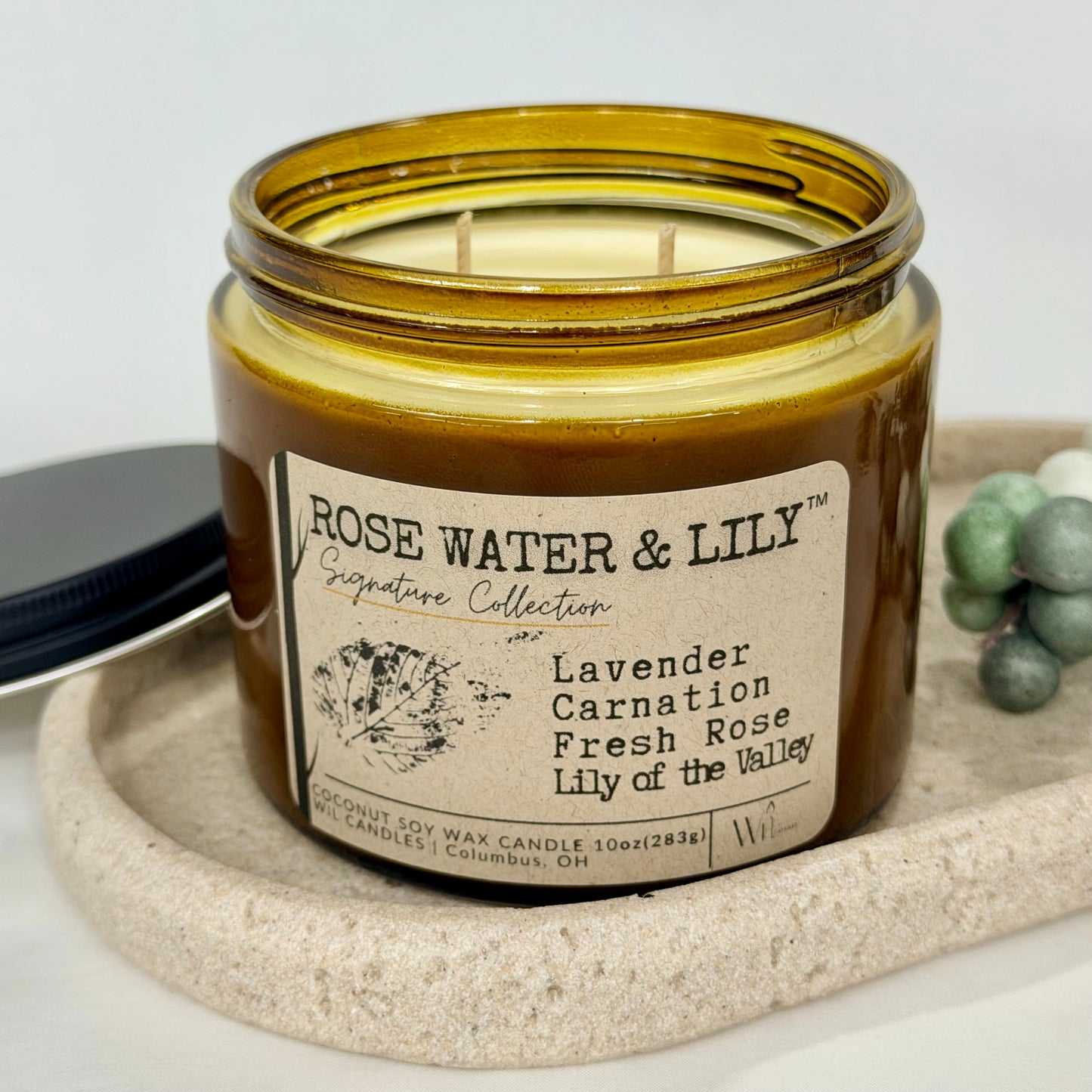 Rose Water & Lily | Coconut Soy Wax Candle