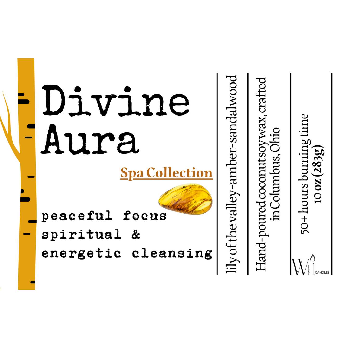 Divine Aura Candle | Aromatherapy Spa, Custom Scent by Wil Candles