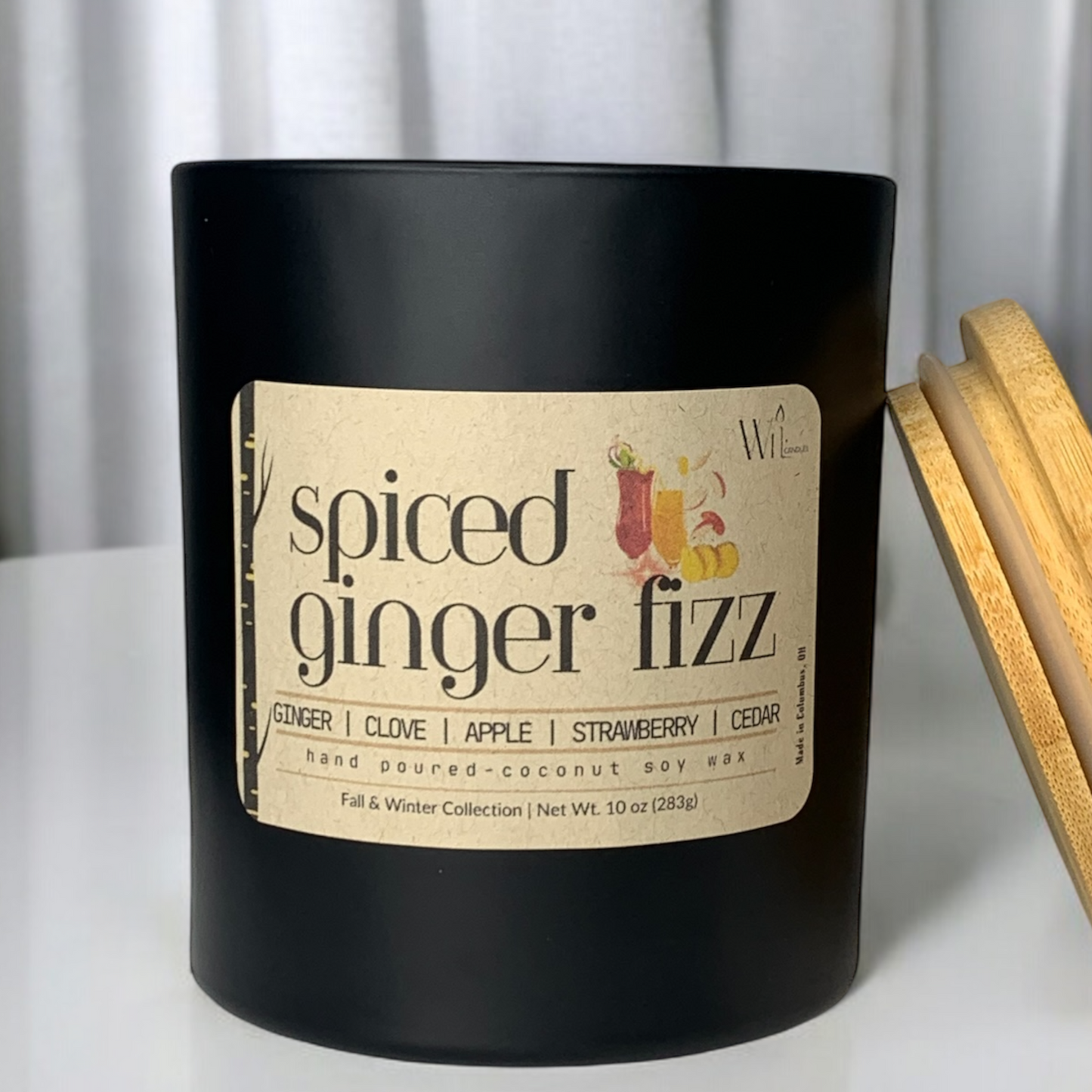 Spiced Ginger Fizz Candle | Fall & Winter Scent by Wil Candles