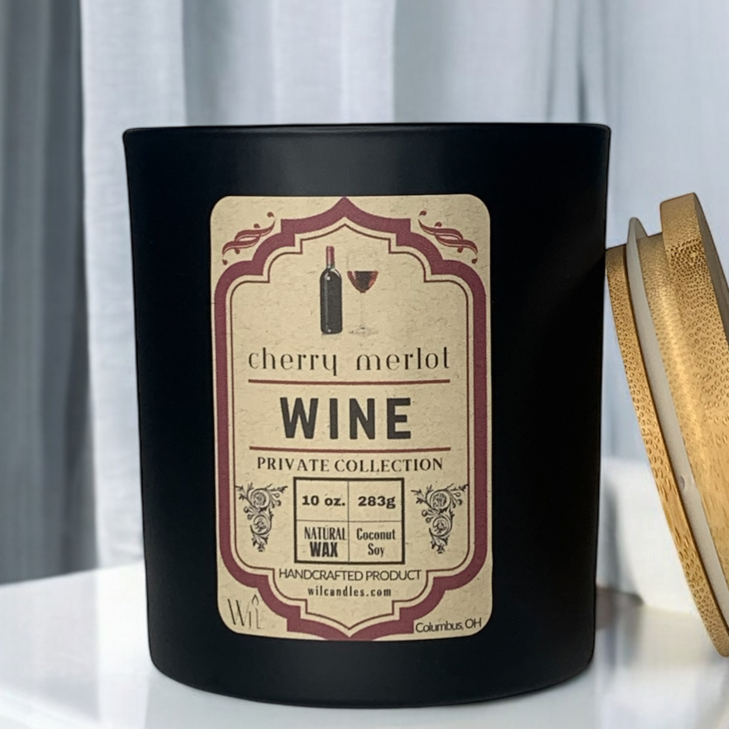 Cherry Merlot Wine Candle | Everyday, Whiskey Scent by Wil Candles